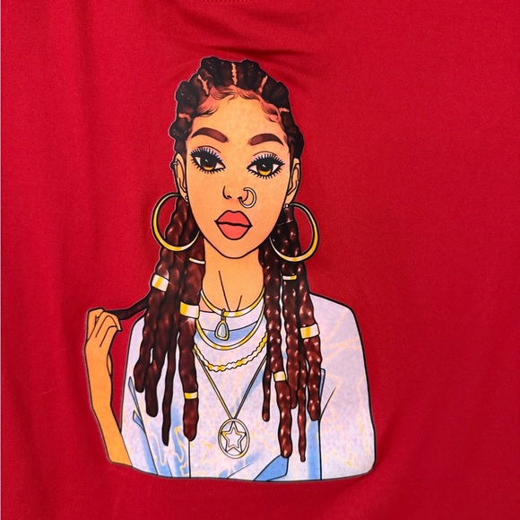 Red Graphic Tee Size One Size - Picture 2 of 3